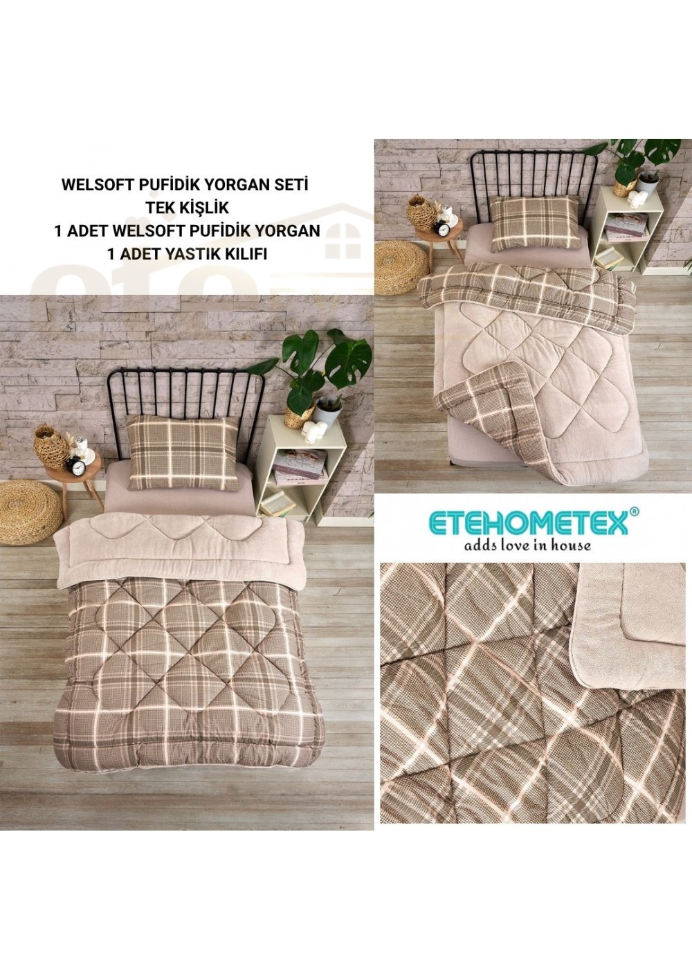 ETE HOMETEX TEK KİŞİLİK LÜX WELSOFT YORGAN SAFİR BEJ 155X215CM 8696474231849 ETE HOMETEX TEK KİŞİLİK LÜX WELSOFT YORGAN SAFİR BEJ 155X215CM 8696474231849